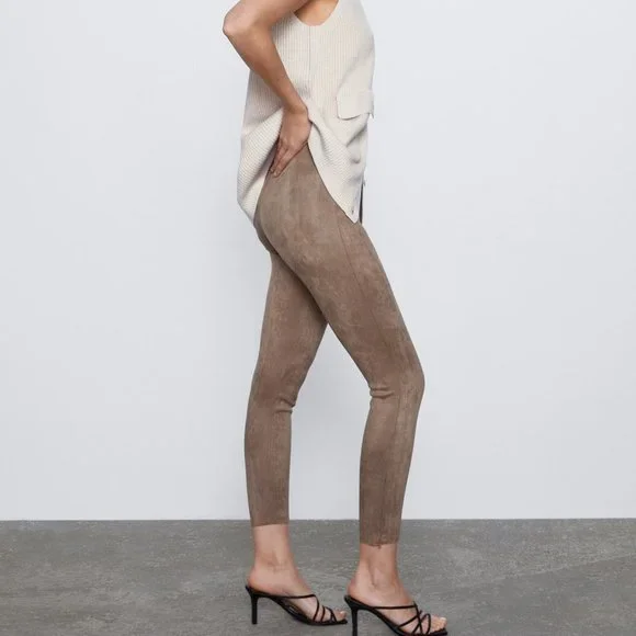 Jumpsuits Zara Faux Suede Leggings Zara Zara Pants Jumpsuits Zara
